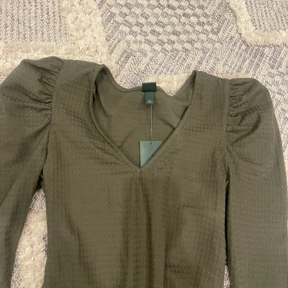 Wild Fable Olive Green Long Sleeve Body Suit Medium NWT - Picture 3 of 4
